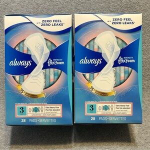 2X Always Infinity Flex Foam Pads NIB Size 3